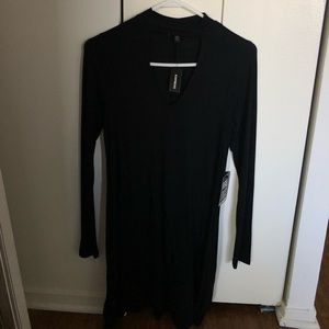 Express Cut Out Neck Long Sleeve Dress